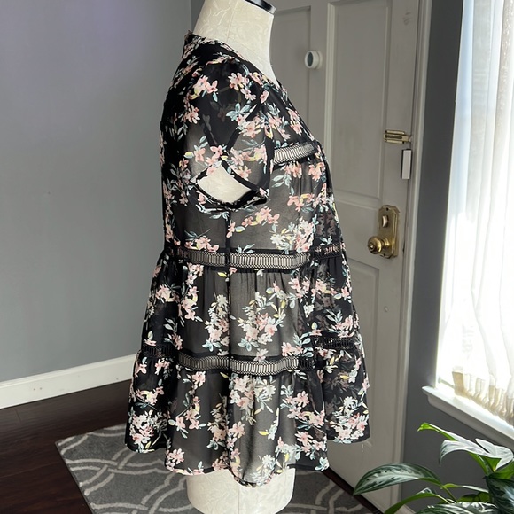 RO&DE Sheer Floral Print Blouse - Picture 3 of 7